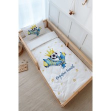 Tuğba Kuğu Montessori Nevresim Takımı (100 x 200) - For Baby Serisi - Sarı - Lacivert