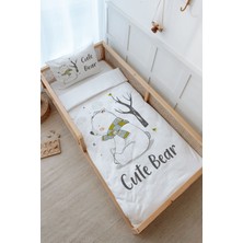 Tuğba Kuğu Montessori Nevresim Takımı (100 x 200) - For Baby Serisi - Atkılı Kutup Ayısı