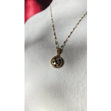 Bazar Store Altın Kaplama Mavi Gökyüzü Model Kadın Kolye