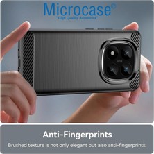 Microcase Xiaomi Redmi Note 14 Pro Plus 5g ile Uyumlu Brushed Carbon Fiber Silikon Kılıf - Siyah AL3332