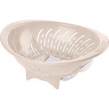 Plastik Açılır Kapaklı Akıllı Makarna Sebze Meyve Süzgeci Pembe