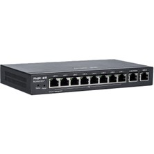 Reyee RG-EG210G-P 10 Portlu Gateway, Web Yönetilebilir, 4 Wans, 200 Kullanıcı, 8 Port POE(70W), 500MBPS