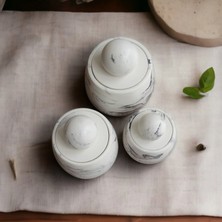 Ghogol Home Ghohol Home Globy 3'lü Set Beton Kavanoz - Tuzluk - Biberlik -Şekerlik - Çay - Kahve Kavanozu
