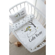 Tuğba Kuğu Park Yatak Nevresim Takımı (80 x 120) - For Baby Serisi - Atkılı Kutup Ayısı
