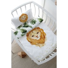 Tuğba Kuğu Park Yatak Nevresim Takımı (80 x 120) - For Baby Serisi - Suluboya Aslan