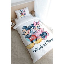 Tuğba Kuğu Tek Kişilik Nevresim Takımı (160X220) - Cartoon Serisi - Minnie&mickey