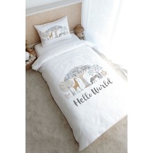 Tuğba Kuğu Tek Kişilik Nevresim Takımı (160X220) - Iconic Serisi - Safari