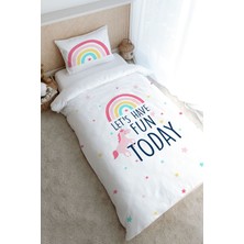 Tuğba Kuğu Tek Kişilik Nevresim Takımı (160X220) - Pure Baby Serisi - Unicorn Fun