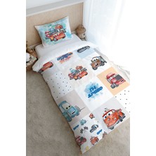 Tuğba Kuğu Tek Kişilik Nevresim Takımı (160X220) - Cartoon Serisi - Şimşek Mcquenn Patchwork