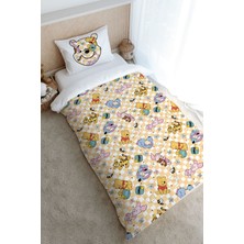 Tuğba Kuğu Tek Kişilik Nevresim Takımı (160X220) - Cartoon Serisi - Winnie The Pooh Pattern