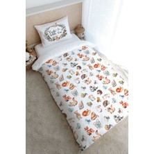 Tuğba Kuğu Tek Kişilik Nevresim Takımı (160X220) - Iconic Serisi - Forest Animals