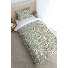 Tuğba Kuğu Tek Kişilik Nevresim Takımı (160X220) - Iconic Serisi - Forest Animals