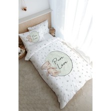 Tuğba Kuğu Tek Kişilik Nevresim Takımı (160X220) - For Baby Serisi - Retro Oyuncak Ayı