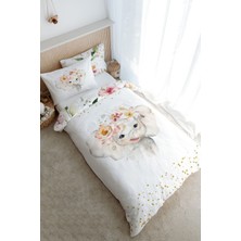 Tuğba Kuğu Tek Kişilik Nevresim Takımı (160X220) - For Baby Serisi - Suluboya Fil