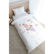 Tuğba Kuğu Tek Kişilik Nevresim Takımı (160X220) - Iconic Serisi - Vintage Uzay