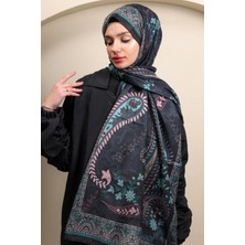 Kamer Scarf Modal Soft Serisi Etnik Desen Şal Siyah