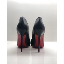 Hayy Shoes Siyah Mat Stiletto Topuklu Ayakkabı