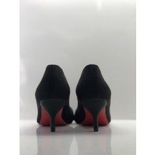 Hayy Shoes Siyah Süet Stiletto Topuklu Ayakkabı