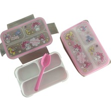 Syn İletişim My Melodi Melody Sanrio 3 Bölmeli Yemek Beslenme Kutusu Kabı Okul Kırtasiye Ihtiyaçları