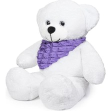 Pandamkee Fularlı Beyaz Peluş Ayıcık Sevimli ve Yumuşak Büyük Oyuncak Ayı