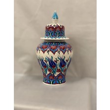 Porcelland 30  cm  Renkli Kapaklı Küp