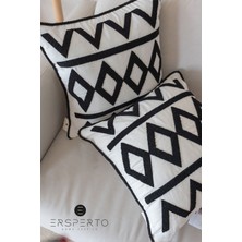 Luxury Serisi Punch Panç Desen Nakışlı Kırlent Kılıfı 1 Adet 43 x 43 cm