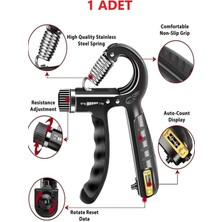 Optapro Sayaçlı 5-60 kg Ayarlanabilir El Bilek Kas Güçlendirici Yay Fitness Egzersiz Yayı El Kavrama Çalıştırıcı