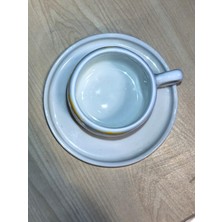 Libra Seramik Sevgililer Gününe Özel Üretilmiş Kalp Desenli Seramik Türk Kahve Fincan- Ekspresso Fincanı