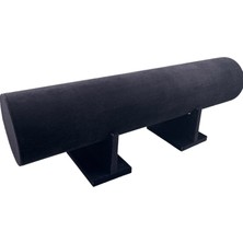 Megass Dekor Yerli Üretim Büyük Boy Süet Kumaş Siyah Renk 50 cm Ayaklı Taç Standı