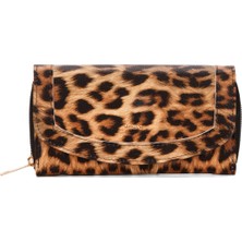 Newish Polo Kadın Leopar Suni Deri Kartlık ve Cüzdan NEWPOLO296