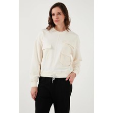 Fashion Friends Cep Detaylı Sweat Ekru