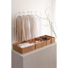 Rek Home 4'lü Jüt Çocuk Odası Dolap Çekmece Içi Çorap Düzenleyici Petek Akordiyon Organizer