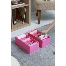 Rek Home 2'li 6 Bölmeli Çocuk Odası Dolap Çekmece Içi Çamaşır Çorap Düzenleyici Petek Akordiyon Organizer