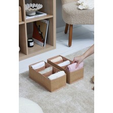 Rek Home 2'li Jüt 6 Bölmeli Çocuk Odası Dolap Çekmece Içi Çamaşır Çorap Düzenleyici Petek Akordiyon Organizer