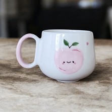 Boonlüle Mutlu Elma El Yapımı Seramik Mug 200 ml Fincan