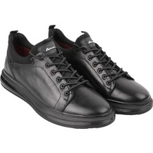 Marcomen 18366-1 Sıyah-Sıyah Sneaker Derı Ayakkabı