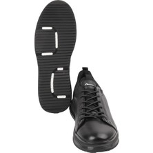 Marcomen 18366-1 Sıyah-Sıyah Sneaker Derı Ayakkabı