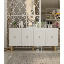 Demonte Home Mobilya Notredh (KB150) Bohem Konsol Safir Meşe-Beyaz
