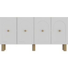 Demonte Home Mobilya Notredh (KB150) Bohem Konsol Safir Meşe-Beyaz