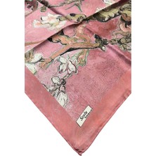 Badem Ağacı Twill Ipek Eşarp