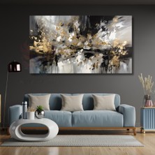 Fırça Darbeleri Görünümlü Modern Kanvas Tablo Salon Duvar Tablosu