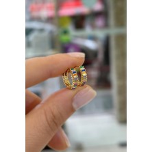 Gümüş Renkli Baget Taşlı 9 mm Küpe HR1512Z3