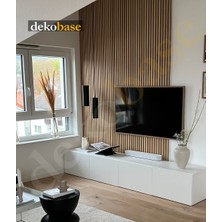 Dekobase 60X240 cm Meşe Renk Akustik Ahşap Duvar Paneli