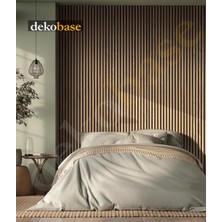 Dekobase 100X240 cm Meşe Renk Akustik Ahşap Duvar Paneli