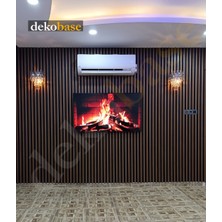 Dekobase 60X240 cm Ceviz Renk Akustik Ahşap Duvar Paneli
