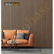 Dekobase 60X240 cm Ceviz Renk Akustik Ahşap Duvar Paneli