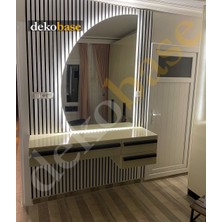 Dekobase 100X240 cm Beyaz Renk Akustik Ahşap Duvar Paneli