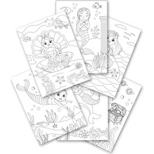 Oksijen Oyuncak Bitmeyen Tükenmeyen Deniz Kızı Temalı Sticker Boyama Kitabı Eğlenerek Öğren Boya ve Keşfet