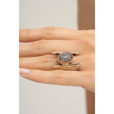 Sümer Telkari Rutil Kuvars Taşlı Elişi Gümüş Yüzük 3258