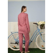 ZHS Lingerie & More Kadın Pembe 3'lü Pijama Takımı